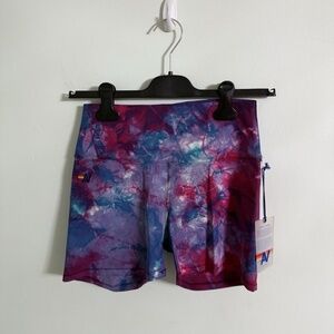 NWT Aviator Nation Hand Dyed Biker Tie Dye Shorts Size Medium